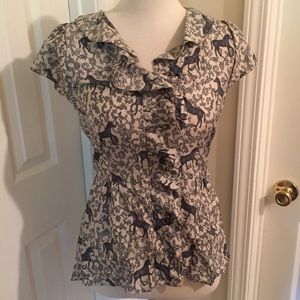 Anthropologie Peplum Blouse (S)